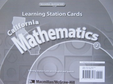 (image for) California Mathematics 2 Learning Station Cards (CA)(Pk)