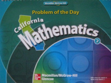 (image for) California Mathematics 2 Problem of the Day (CA)(Spiral)