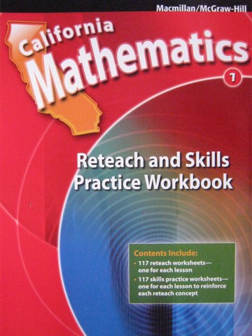 (image for) California Mathematics 1 Reteach & Skills Practice Workbook (P)