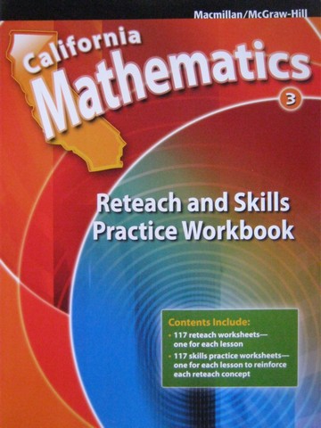 (image for) California Mathematics 3 Reteach & Skills Practice Workbook (P) - Click Image to Close