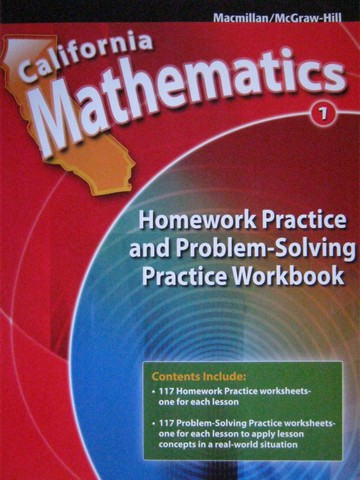 (image for) California Mathematics 1 Homework Practice & Problem-Solving (P)