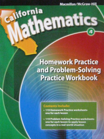 (image for) California Mathematics 4 Homework Practice & Problem-Solving (P)