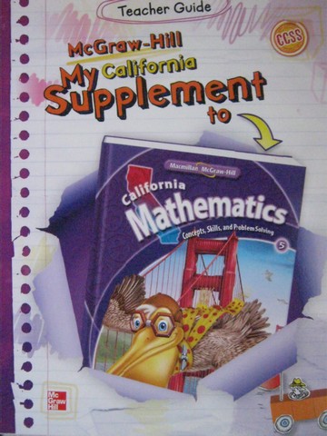 (image for) My Math 5 My California Supplement TG (CA)(TE)(Spiral) by Carter
