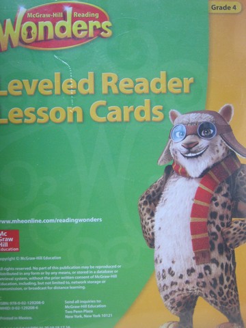 (image for) Wonders 4 Leveled Reader Lesson Cards (Pk)