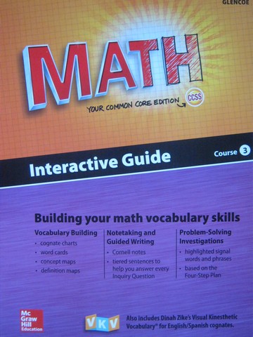 (image for) Math Course 3 Common Core Interactive Guide (P) by Carter,