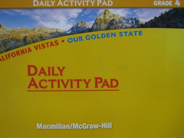 (image for) California Vistas 4 Daily Activity Pad (CA)(P)