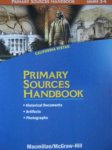 (image for) California Vistas 3-4 Primary Sources Handbook (CA)(P)