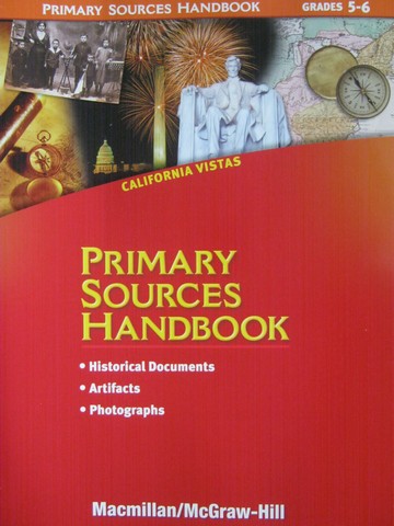 (image for) California Vistas 5-6 Primary Sources Handbook (CA)(P)