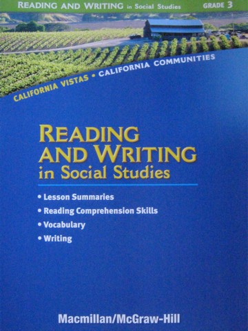 (image for) California Vistas 3 Reading & Writing in Social Studies (CA)(P)