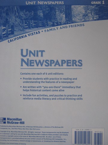 (image for) California Vistas 1 Unit Newspapers (CA)(Pk)
