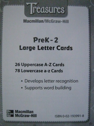 (image for) Treasures PreK-2 Large Letter Cards (Pk)