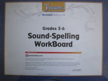(image for) Treasures Grades 3-6 Sound-Spelling Workboard (Pk)