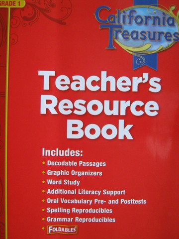 (image for) California Treasures 1 Teacher's Resource Book (CA)(TE)(P)