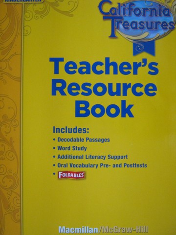 (image for) California Treasures K Teacher's Resource Book (CA)(TE)(P)
