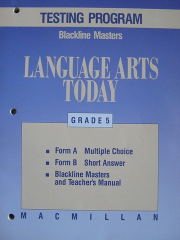 (image for) Language Arts Today 5 Testing Program BLM & TM (TE)(P)