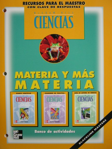 (image for) McGraw-Hill Ciencias 1 Materia y Mas Materia BLM (TE)(P)