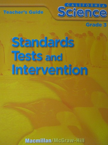 (image for) California Science 3 Standards Tests & Intervention TG (TE)(P)