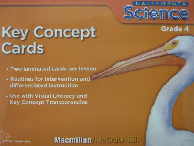(image for) California Science 4 Key Concept Cards (CA)(Pk)