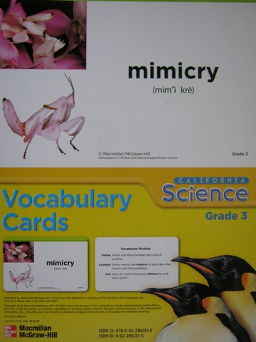 (image for) California Science 3 Vocabulary Cards (CA)(Pk)