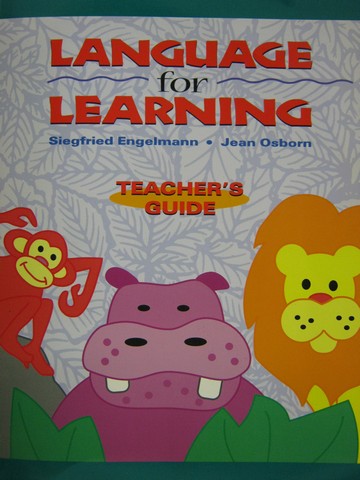 (image for) Language for Learning TG (TE)(P) by Siegfried Engelmann & Jean Osborn