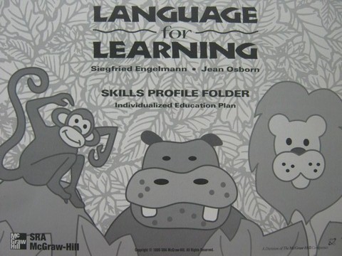 (image for) Language for Learning Skills Profile Folder (Pk) by Engelmann,