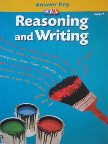 (image for) SRA Reasoning & Writing E Answer Key (P) by Engelmann.