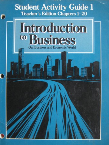 (image for) Introduction to Business Student Activity Guide 1 TE (TE)(P)