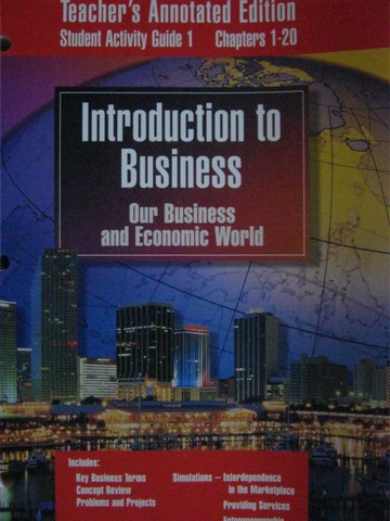 (image for) Introduction to Business Student Activity Guide 1 TE (TE)(P)