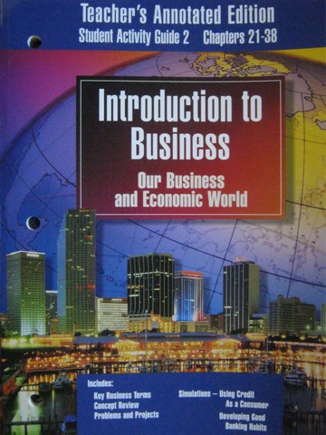 (image for) Introduction to Business Student Activity Guide 2 TE (TE)(P)