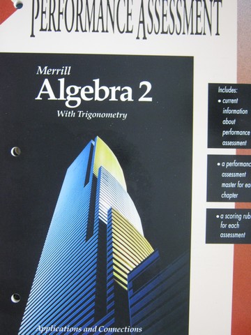 (image for) Merrill Algebra 2 with Trigonometry Performance Assessment (P)