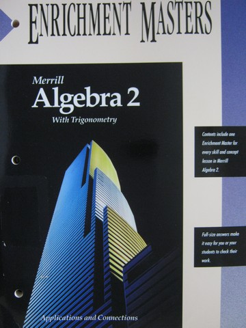 (image for) Merrill Algebra 2 with Trigonometry Enrichment Masters (P)