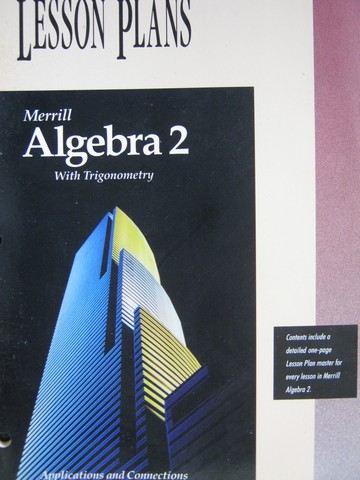 (image for) Merrill Algebra 2 with Trigonometry Lesson Plans (P)