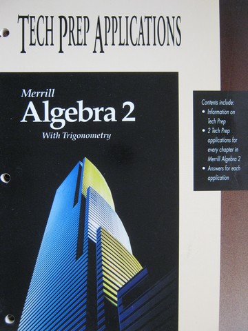 (image for) Merrill Algebra 2 with Trigonometry Tech Prep Applications (P)