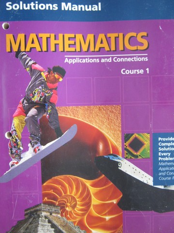 (image for) Mathematics Applications & Connections 1 Solutions Manual (P)