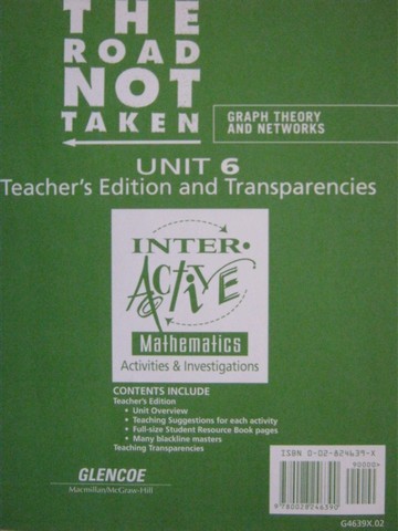(image for) Interactive Mathematics Unit 6 The Road Not Taken TE & (TE)(Pk)