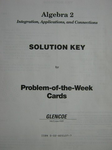 (image for) Algebra 2 Problem-of-the-Week Cards Pack (Pk)