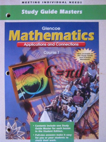 (image for) Mathematics Applications & Connections 1 Study Guide Masters (P)
