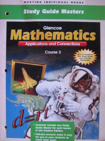 (image for) Mathematics Applications & Connections 3 Study Guide Masters (P)