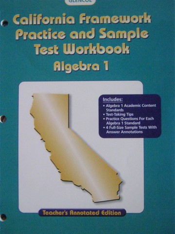 (image for) California Framwork Practice & Sample Test Algebra 1 TAE (TE)(P)