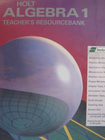 (image for) Holt Algebra 1 Teacher's Resourcebank (TE)(Binder)