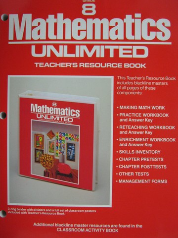 (image for) Mathematics Unlimited 8 TRB (TE)(P) by Fennell, Reys, Webb,