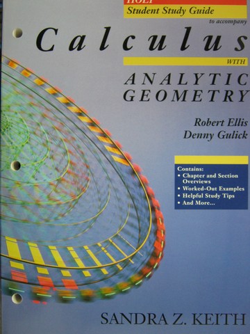 (image for) Calculus with Analytic Geometry Student Study Guide (P) by Keith