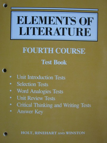 (image for) Elements of Literature 4th Course Test Book (P)