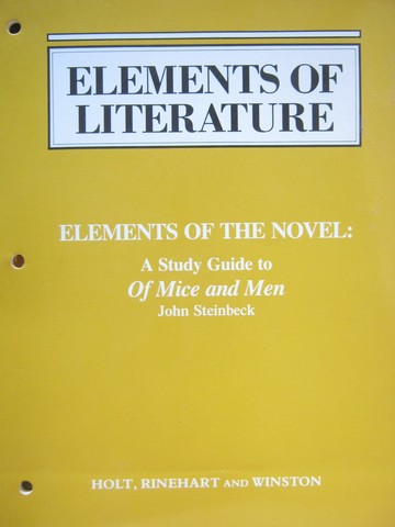 (image for) Elements of Literature A Study Guide to Of Mice & Men (P) - Click Image to Close