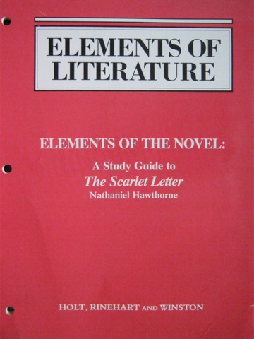 (image for) Elements of the Novel The Scarlet Letter Study Guide (P) by Howard Battles