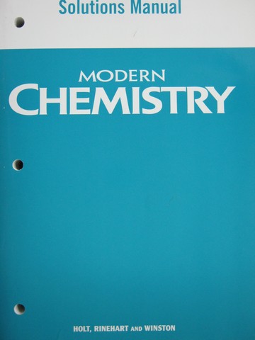 (image for) Modern Chemistry Solutions Manual (P)