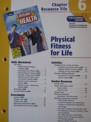 (image for) Lifetime Health Chapter Resource File 6 (CA)(P)