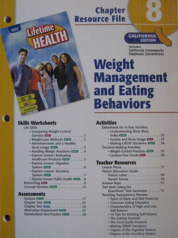 (image for) Lifetime Health Chapter Resource File 8 (CA)(P)