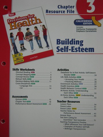 (image for) Decisions for Health Level Red Chapter Resource File 3 (CA)(P)