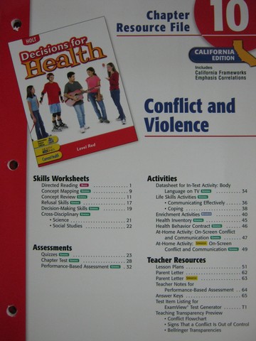 (image for) Decisions for Health Level Red Chapter Resource File 10 (CA)(P)